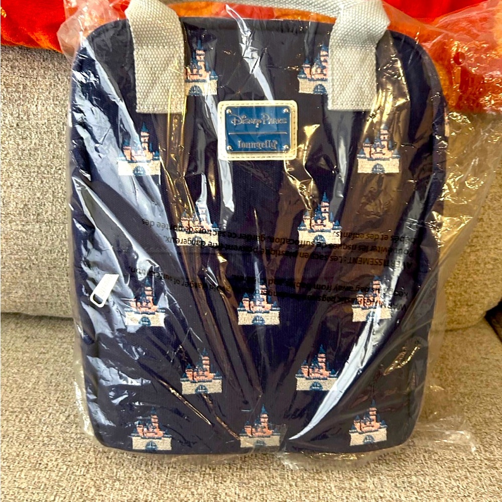 Disney Loungefly Canvas Backpack Disneyland sleeping Beauty Castle (Rare)